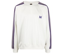 stripe-detail crewneck sweatshirt