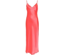 Midikleid aus Seide mit V-Ausschnitt