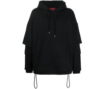 Hoodie im Layering-Look mit Print