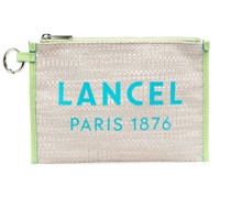 Clutch mit Logo-Print