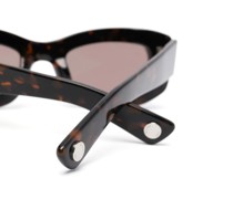 Eckige Sonnenbrille in Schildpattoptik