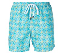 Badeshorts mit geometrischem Print