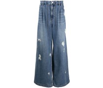 Wide-Leg-Jeans mit Kordelzug