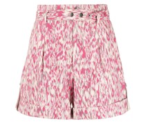High-Waist-Shorts mit grafischem Print