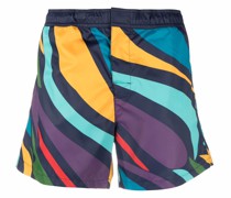 Badeshorts mit abstraktem Print