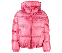 Gefütterte Jacke mit Monogramm-Print