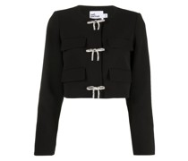 Cropped-Jacke mit Schleife