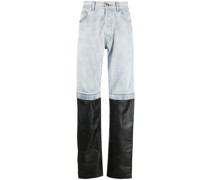 Straight-Leg-Jeans mit Einsätzen