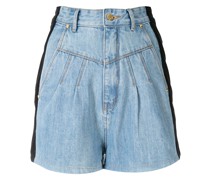 Zweifarbige Jeans-Shorts