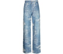 Gerade Jeans im Distressed-Look