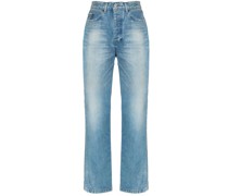 Gerade Distressed-Jeans