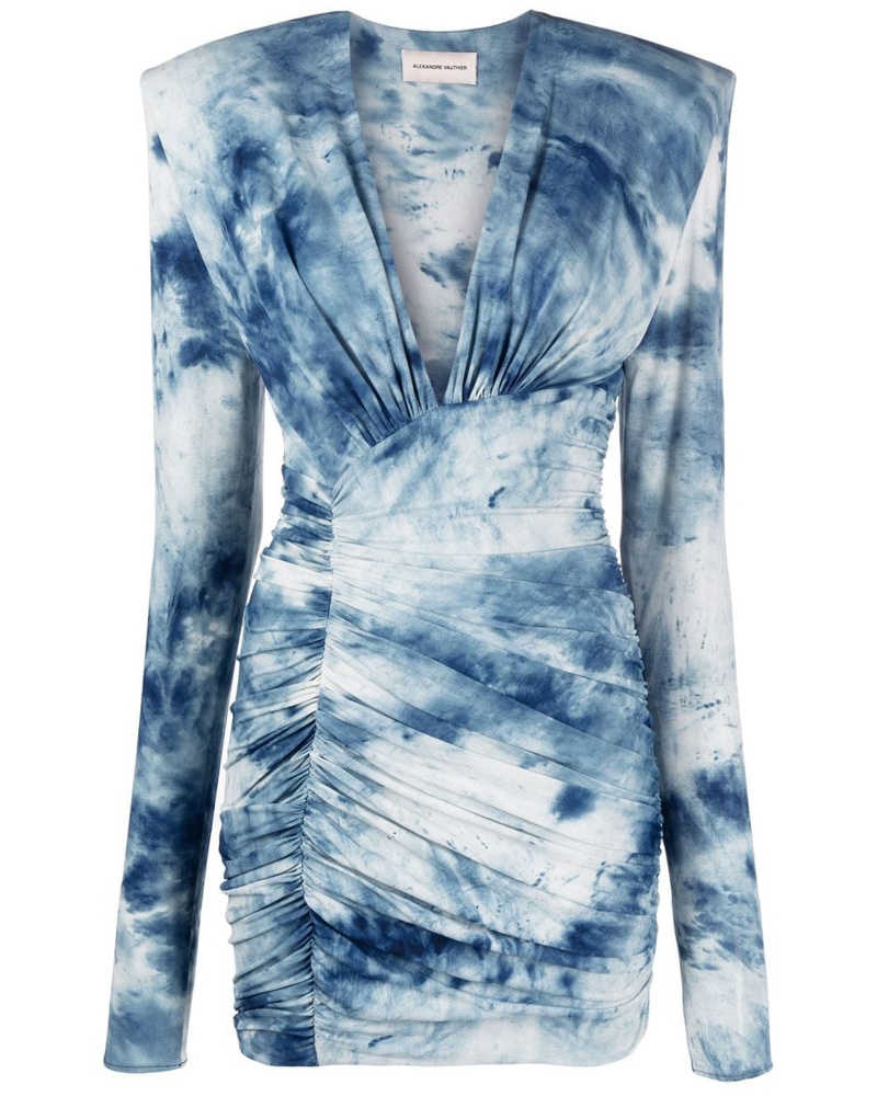 Alexandre Vauthier Damen Kleid mit Batikmuster