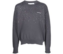 Gestrickter Pullover mit Strass