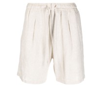 Leinenshorts mit geradem Bein