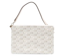 Clutch mit Monogramm-Print