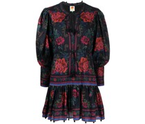 Minikleid mit Blumen-Print