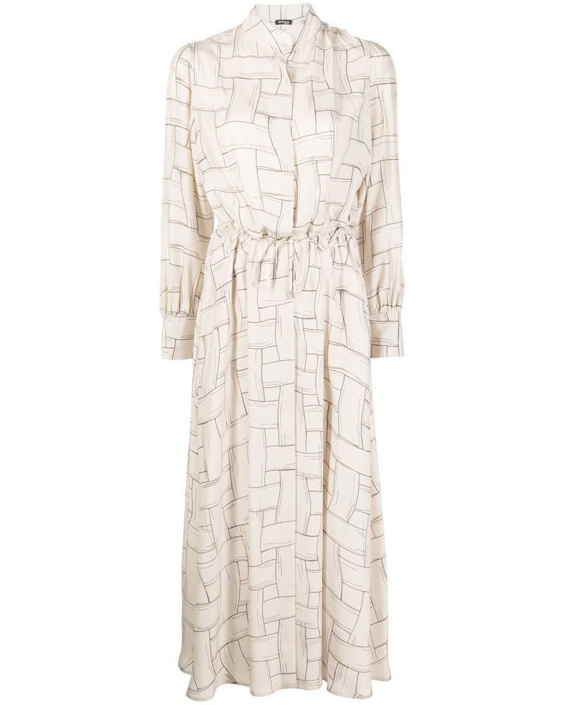 Kiton Damen Hemdkleid mit langen Ärmeln