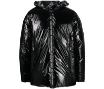 Gefütterte Jacke mit Glanzoptik
