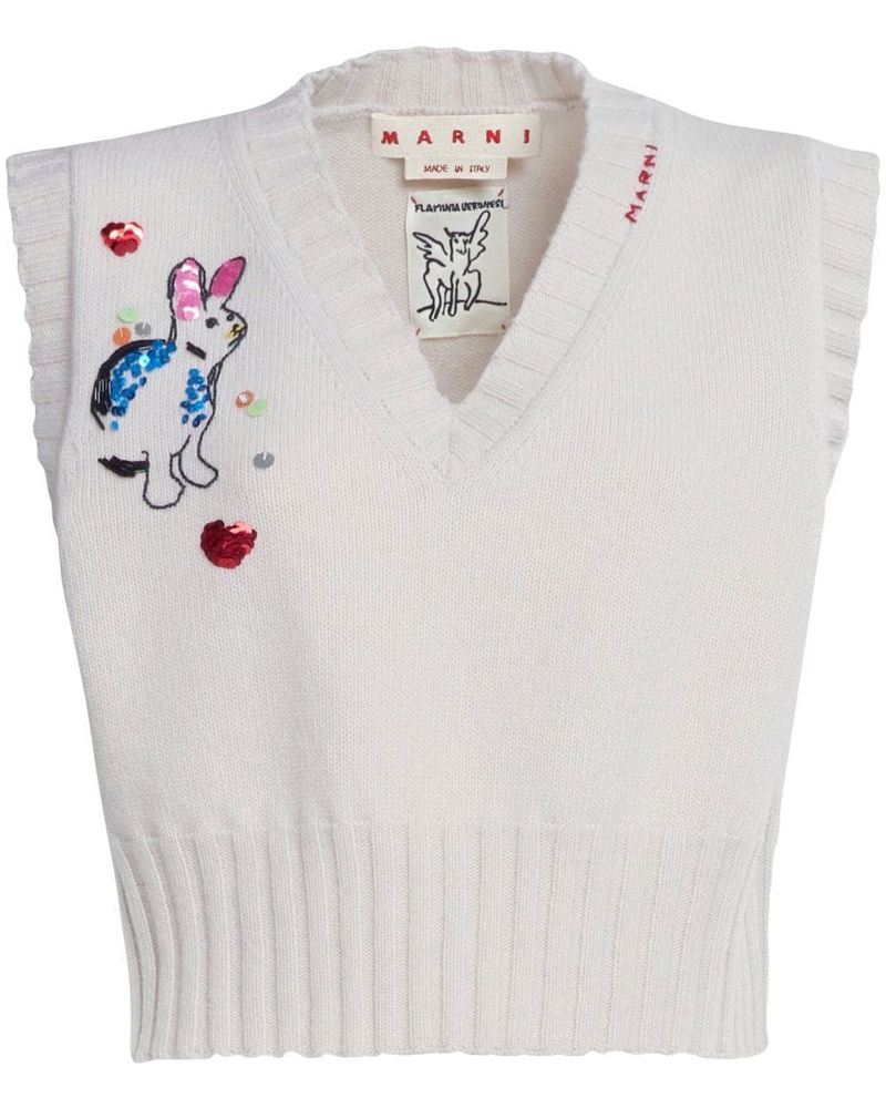 Marni Damen Top mit V-Ausschnitt