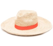 Strohhut mit Zierband