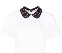 T-Shirt mit verziertem Kragen