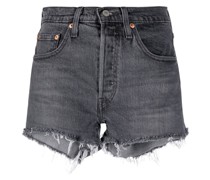 Jeans-Shorts mit ungesäumten Kanten