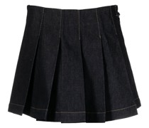 Kurzer Faltenrock aus Denim