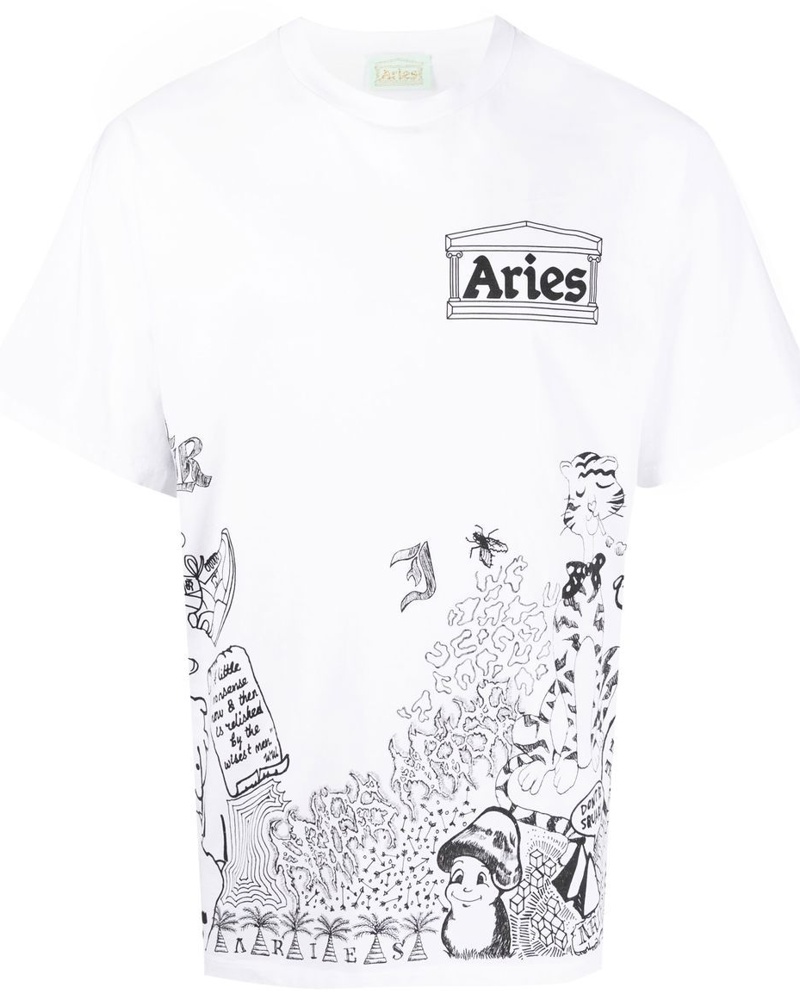 Aries Damen T-Shirt mit grafischem Print