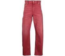 Straight-Leg-Jeans mit Logo-Patch