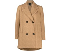double-breasted wool-blend coat