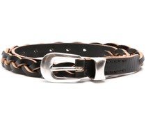 braided leather belt