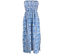 Schulterfreies Midikleid