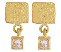 18kt yellow  Roxy Mezuzah diamond drop earrings