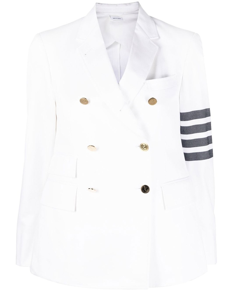 Thom Browne Damen Doppelreihiger Blazer mit Streifen