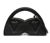 Lina heart-embossed tote bag