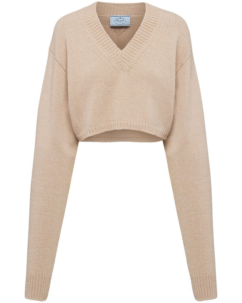 Prada Damen Bestickter Pullover