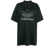 x adidas T-Shirt mit Trefoil-Print