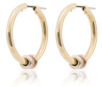 18kt Gelbgoldcreolen mit Diamanten