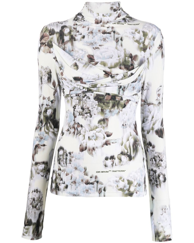 OFF-WHITE Damen Langarmshirt mit Print