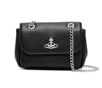 Schultertasche mit Logo-Schild