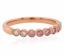 18kt Rotgoldring mit Diamanten