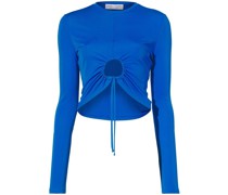 drawstring long-sleeved top