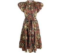 Midikleid mit Blumen-Print