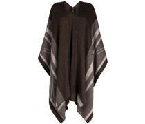 Offener Poncho mit Streifen