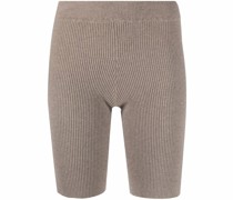 Gerippte Radlerhose mit hohem Bund