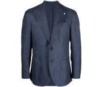 brooch-detail single-breasted blazer