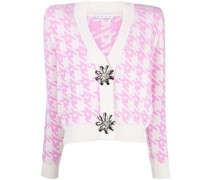 Cardigan mit Hahnentrittmuster