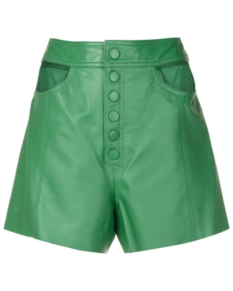 NK Damen Ledershorts mit Cut-Outs