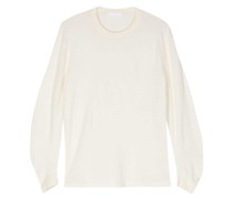 curve-sleeve fine-knit Pullover