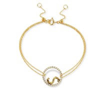 18kt Love Letter S Gelbgoldarmband mit Diamanten